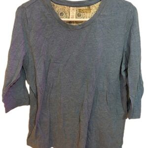 Casual Blue Long Sleeve Women's Tee